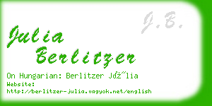 julia berlitzer business card